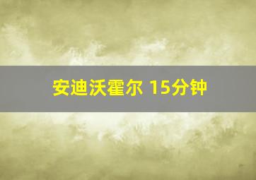 安迪沃霍尔 15分钟